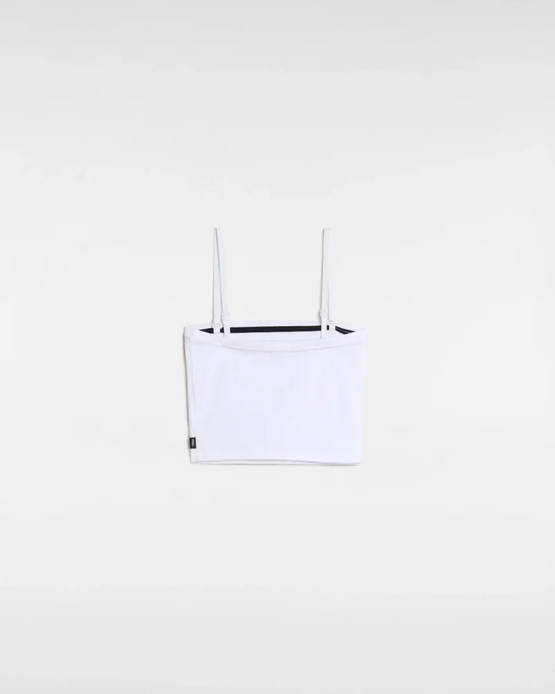 VANS - גופייה Drew Rib Tube Top – V00M8UWHT – white – 1