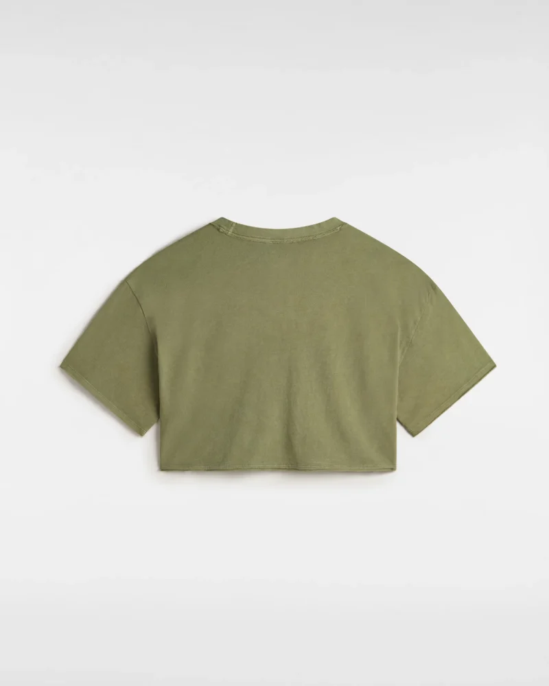 VANS - טי שירט Relaxed Crop Wash – V00M98ZBF – loden-green – 1