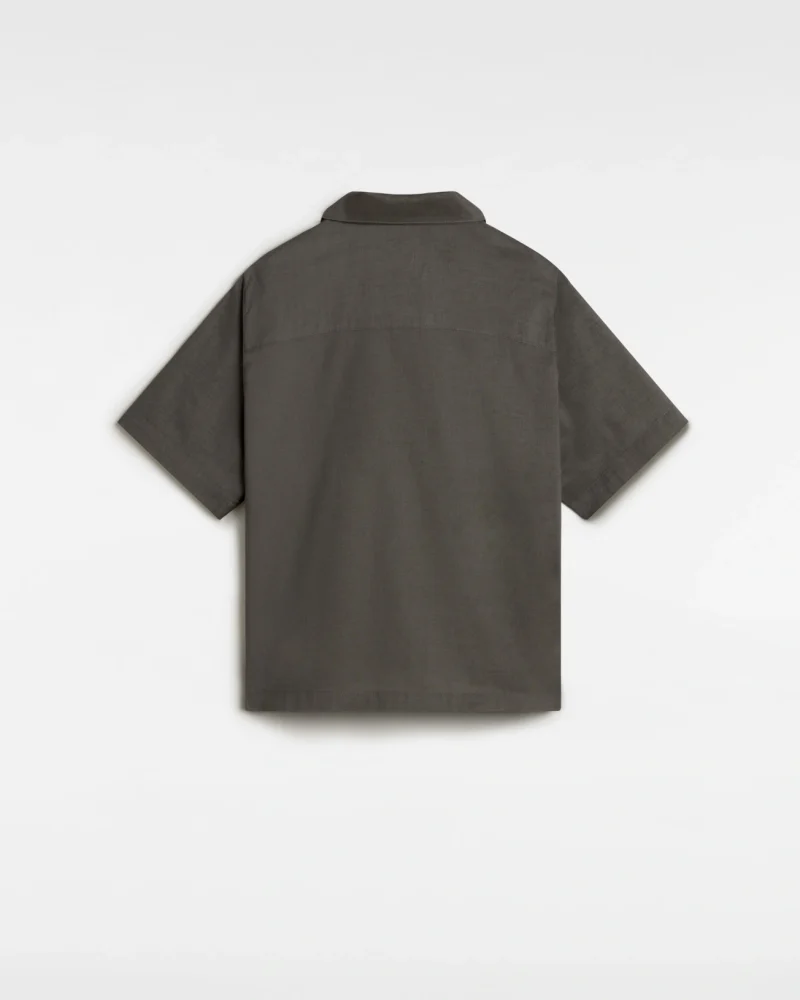 VANS - חולצה מכופתרת קצרה Cassidy Camp – V00M9A1O7 – asphalt – 1