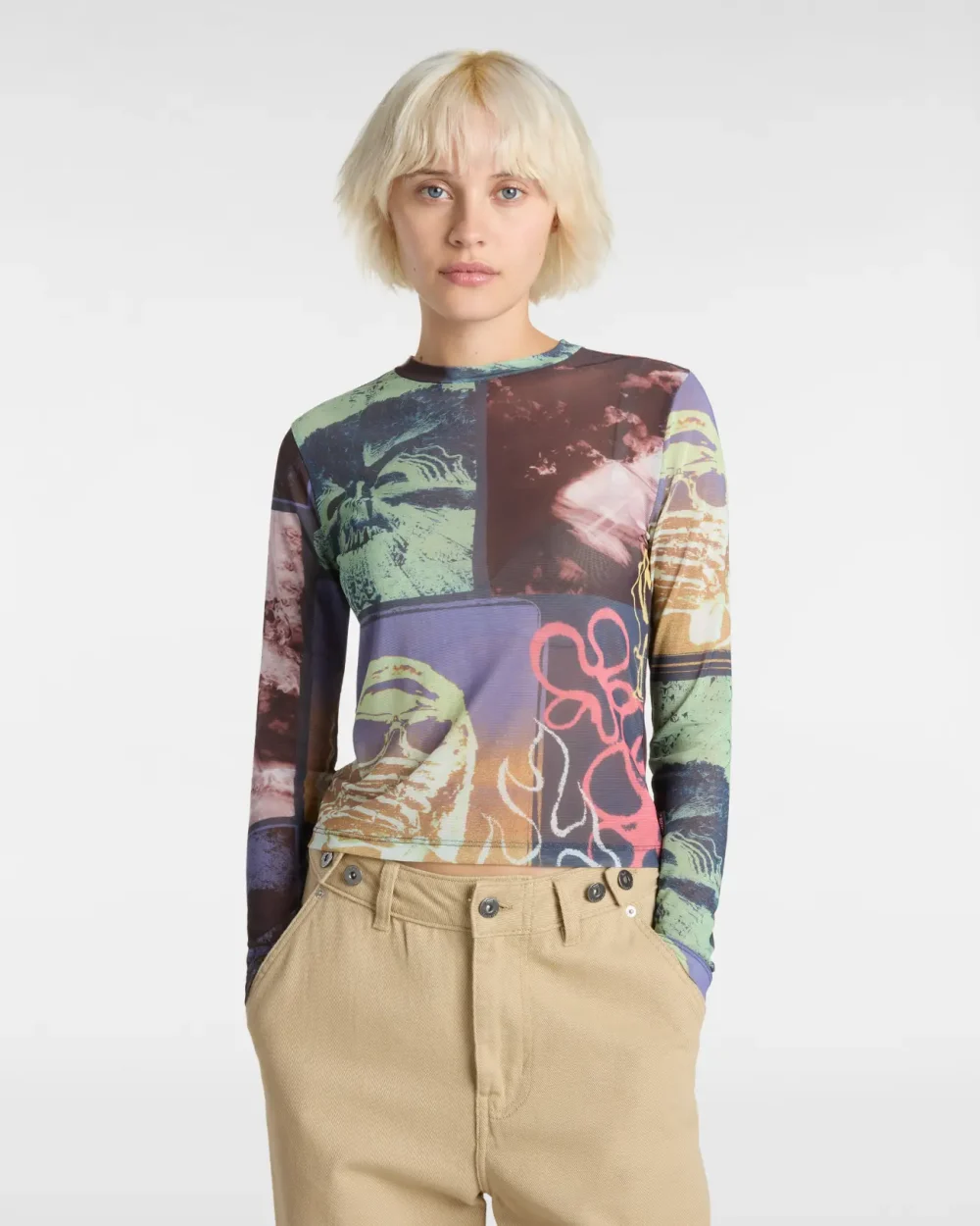 VANS - טי שירט ארוכה Ludlow Mesh – V00M9FJDU – parisian-night – 2