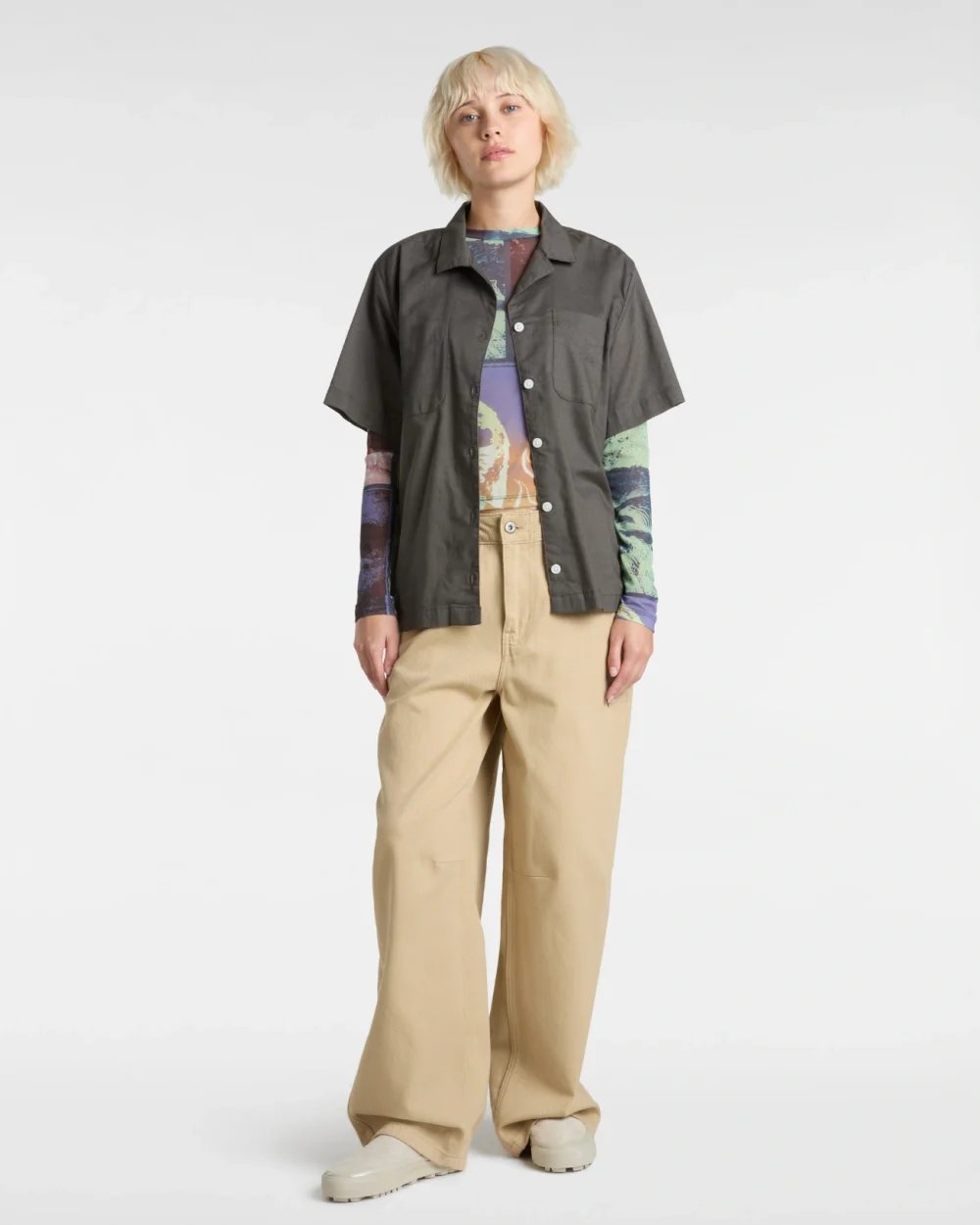 VANS - טי שירט ארוכה Ludlow Mesh – V00M9FJDU – parisian-night – 4