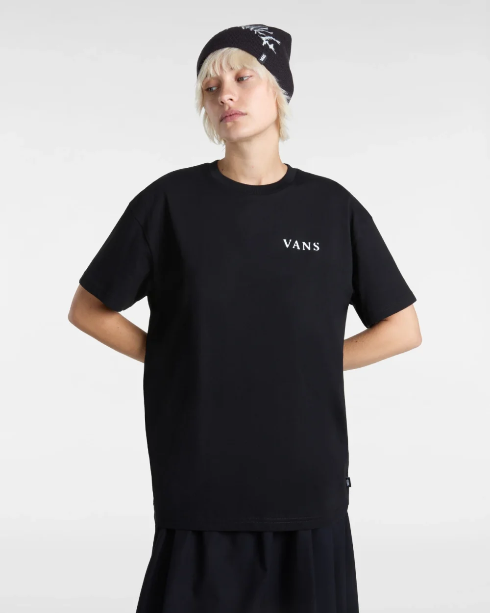 VANS - טי שירט Night Orb Oversized – V00MCFBLK – black – 2