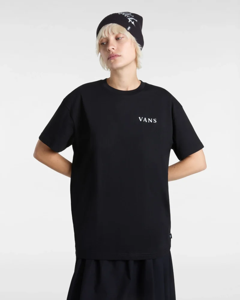 VANS - טי שירט Night Orb Oversized – V00MCFBLK – black – 2