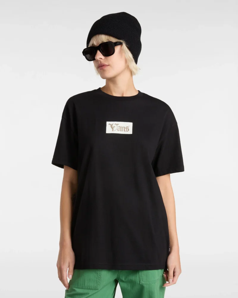 VANS - טי שירט Garden Oversized – V00MCGBLK – black – 2