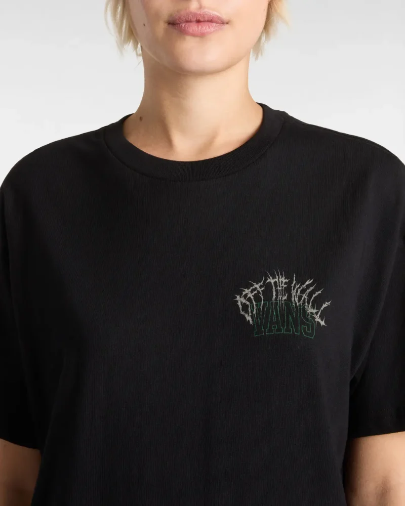 VANS - טי שירט Metal University Oversized – V00MCNBLK – black – 5