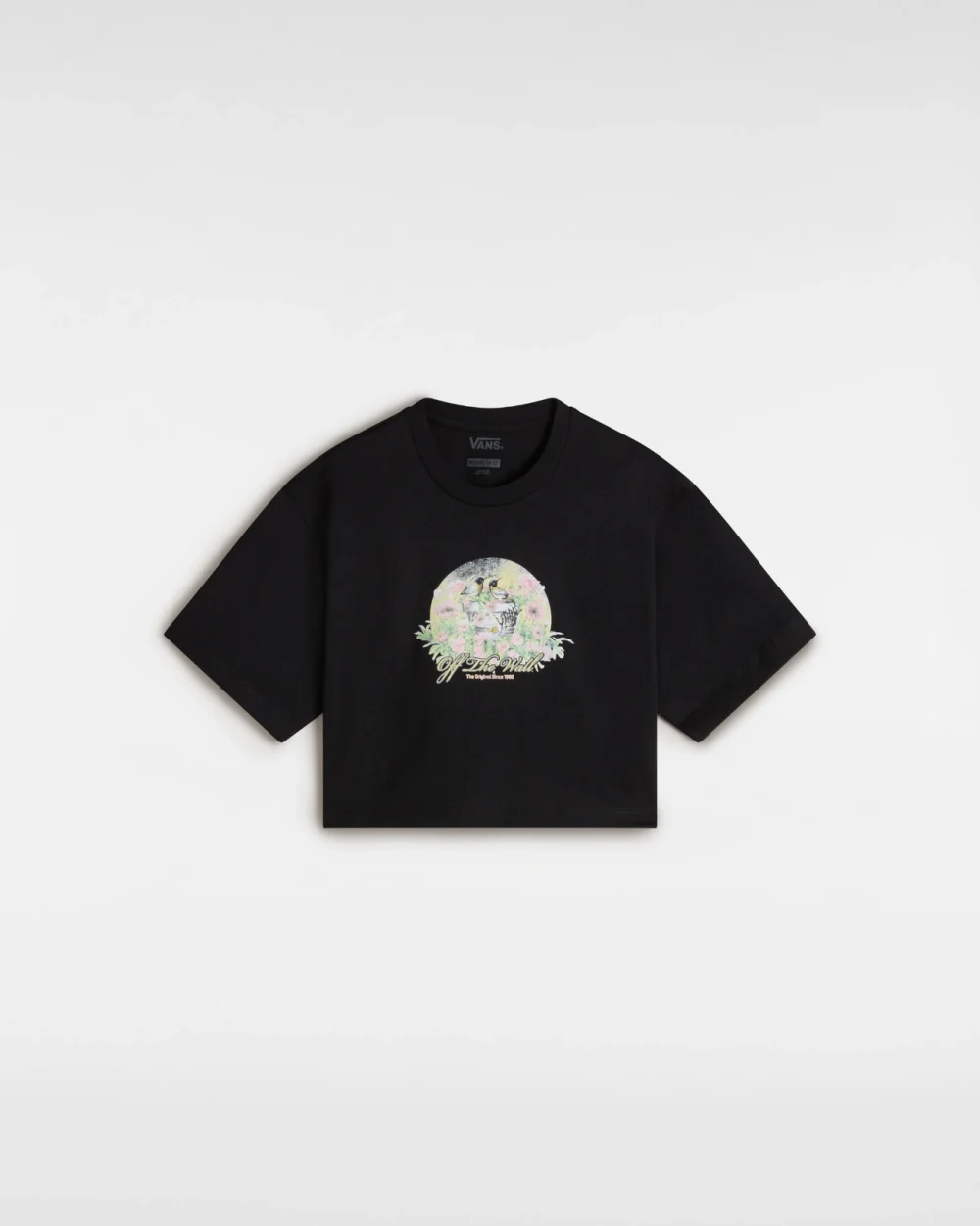 VANS - טי שירט נוער Birdsong Relaxed Crop – V00MEQBLK – black – 1