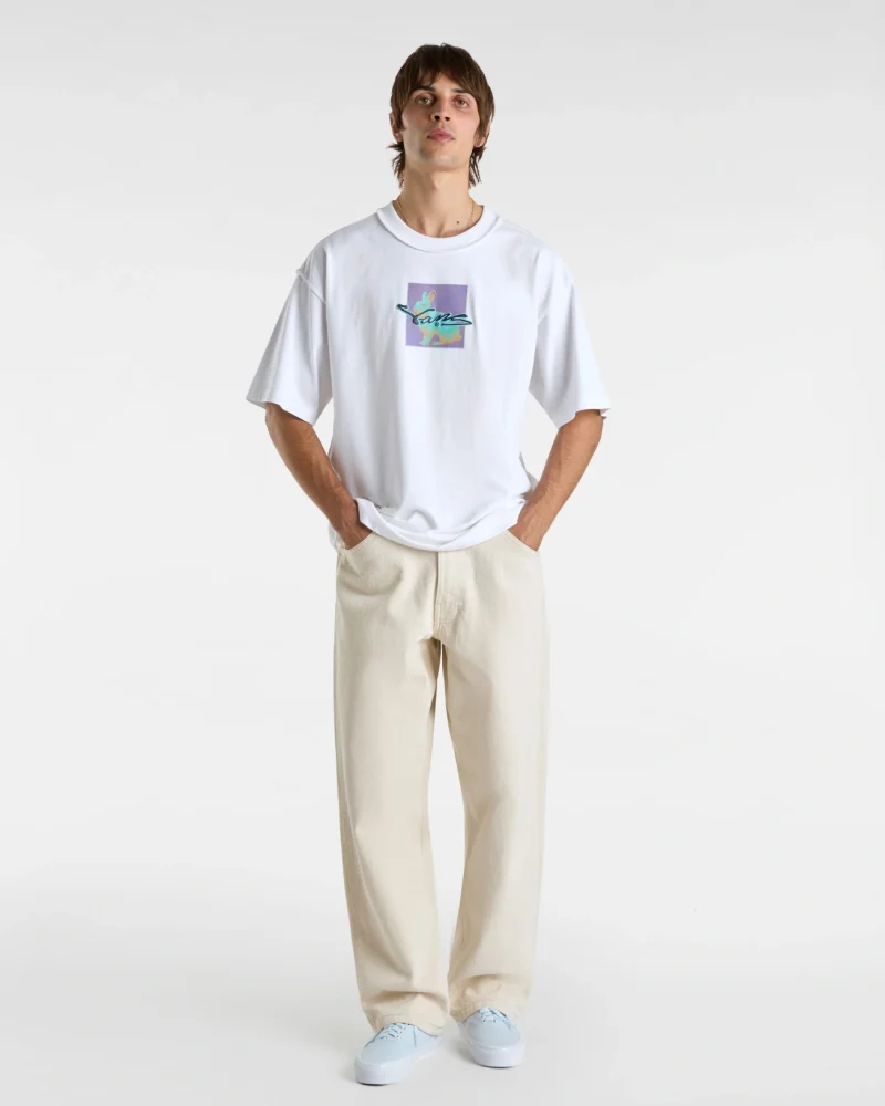 VANS - טי שירט Premium Down The Rabbit Hole – V00MF8WHT – white – 4