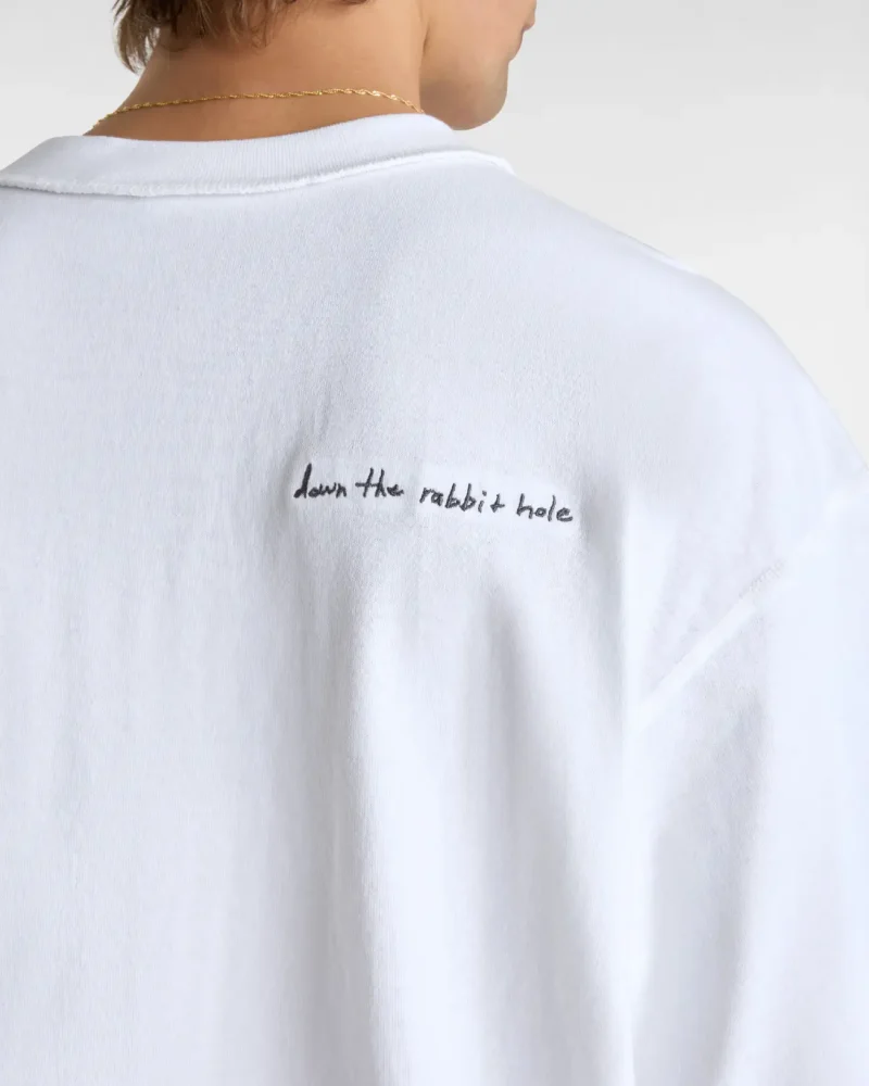VANS - טי שירט Premium Down The Rabbit Hole – V00MF8WHT – white – 6