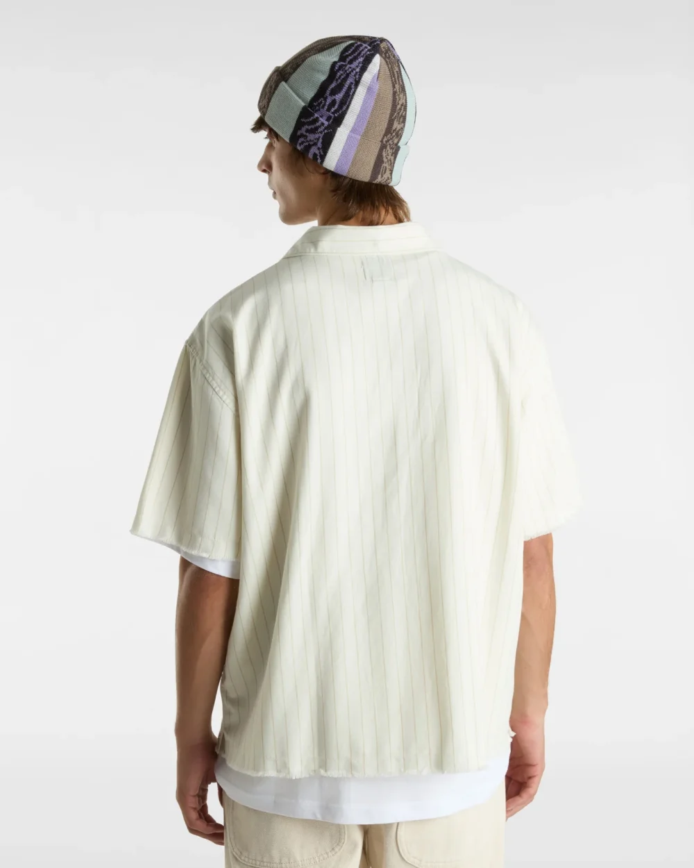 VANS - חולצה מכופתרת קצרה Premium Chilo – V00MH3FS8 – marshmallow – 3