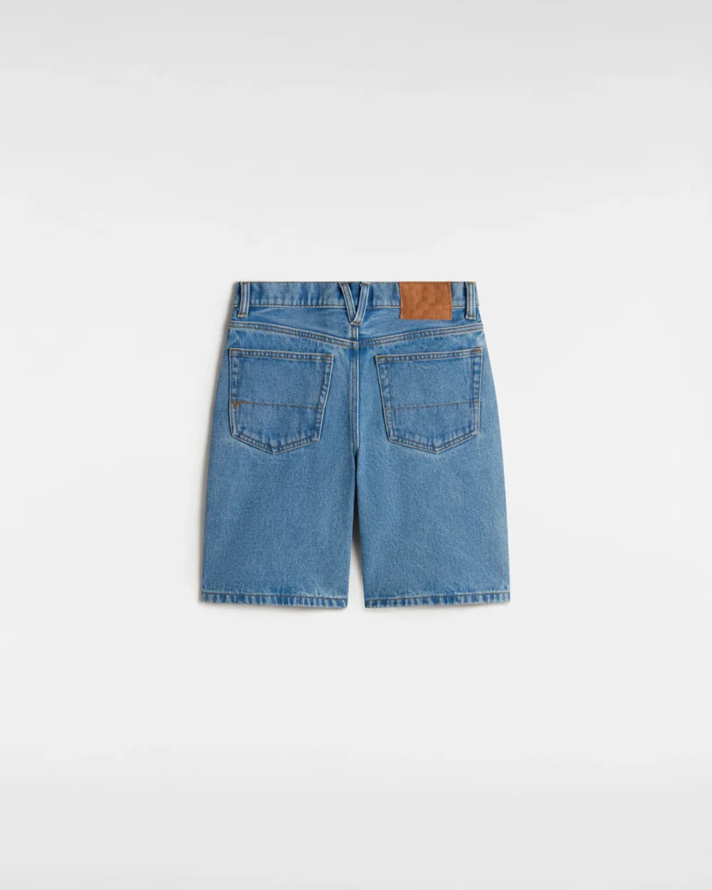 VANS - מכנסיים קצרים נוער By Check-5 Baggy Denim – V00MJWCDX – stonewash-blue – 1