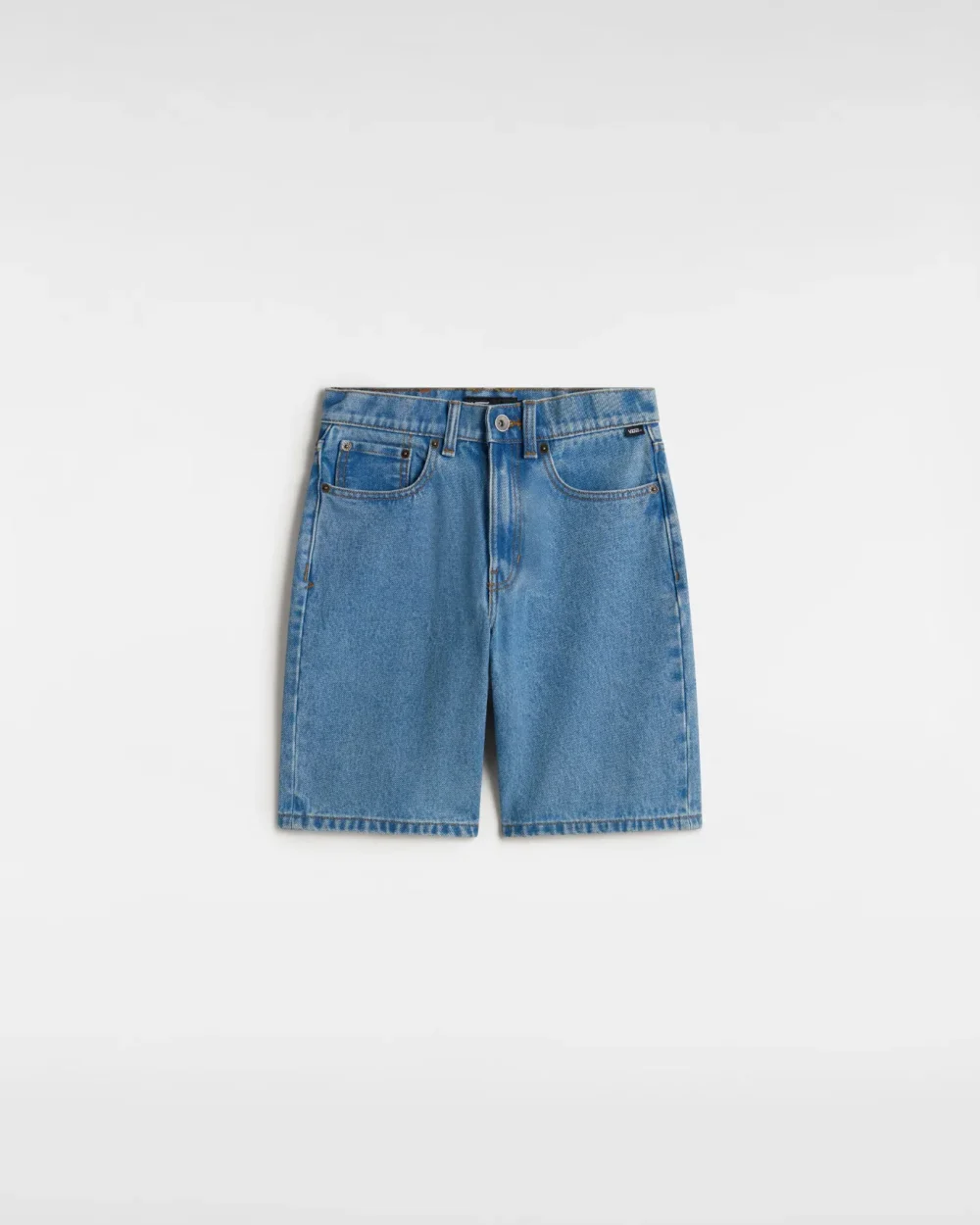 VANS - מכנסיים קצרים נוער By Check-5 Baggy Denim – V00MJWCDX – stonewash-blue – 1