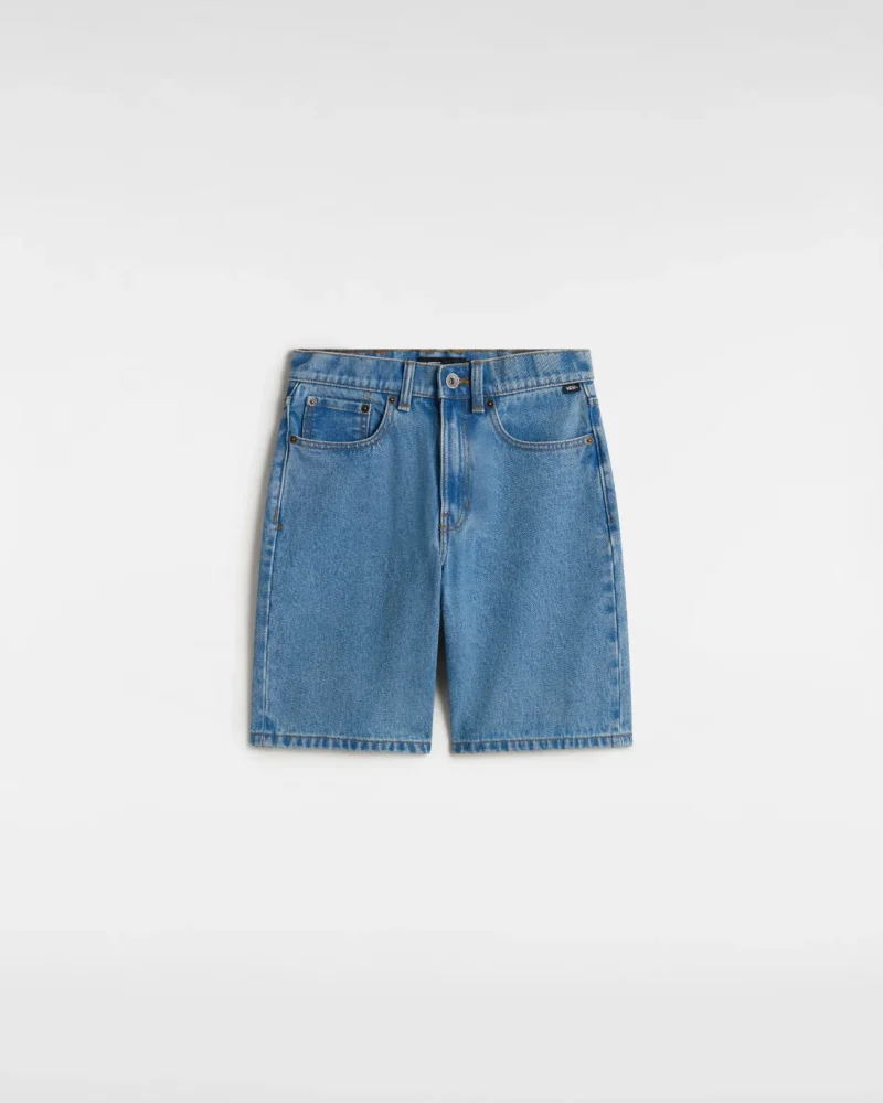 VANS - מכנסיים קצרים נוער By Check-5 Baggy Denim – V00MJWCDX – stonewash-blue – 1