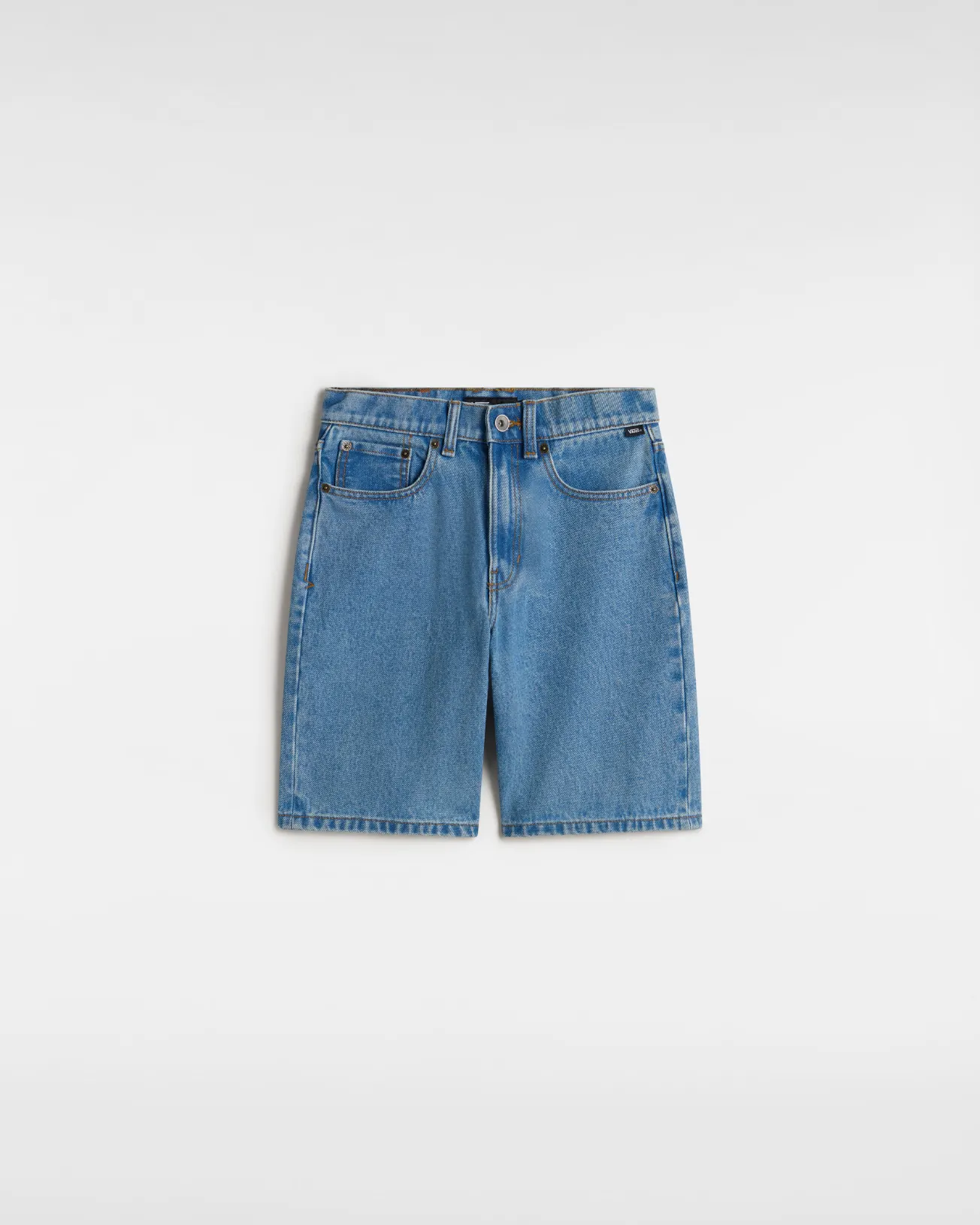VANS - מכנסיים קצרים נוער By Check-5 Baggy Denim – V00MJWCDX – stonewash-blue – 1