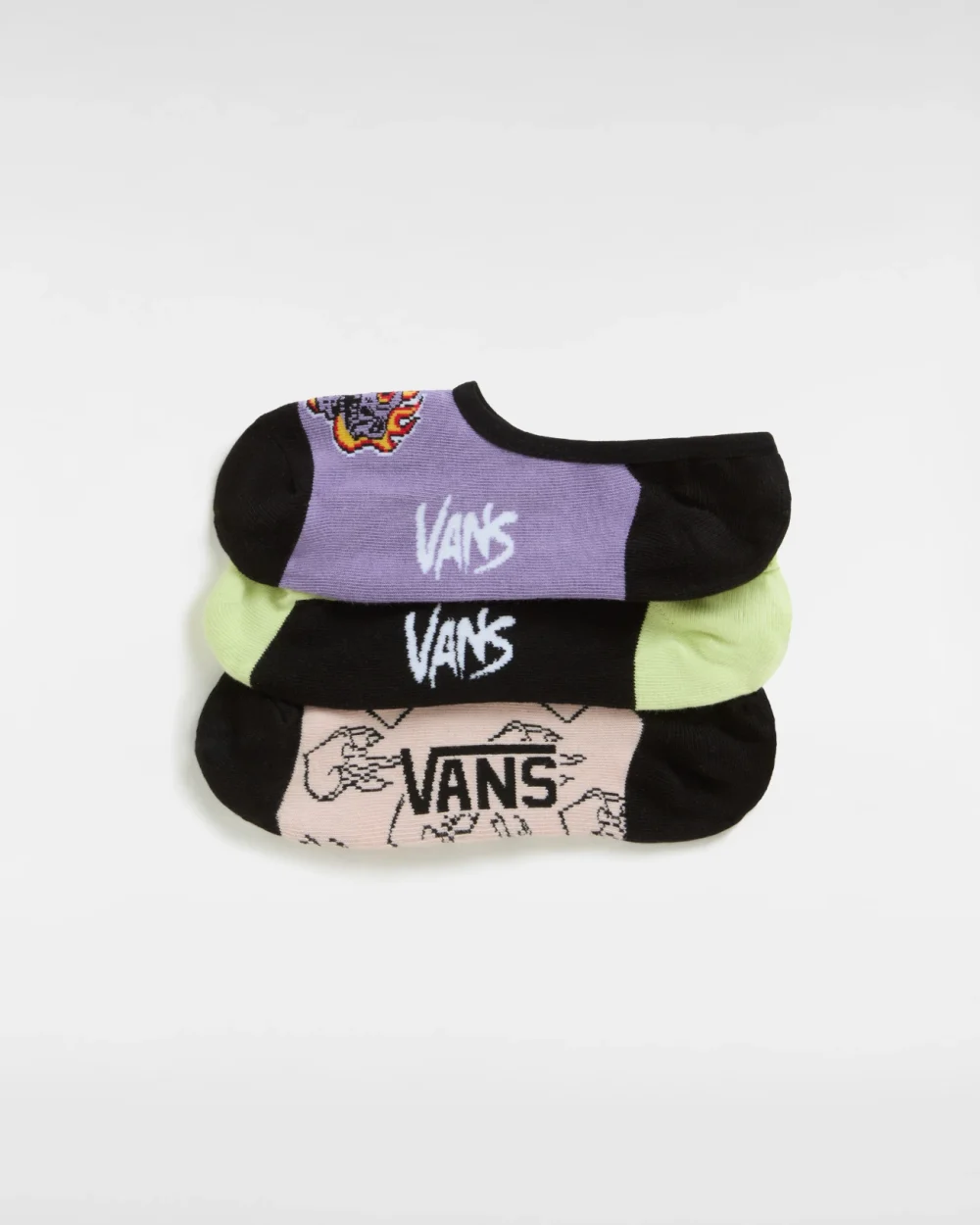 VANS - מארז 3 גרביים Buggin Out Canoodle – V00ND2CLH – shadow-lime – 1