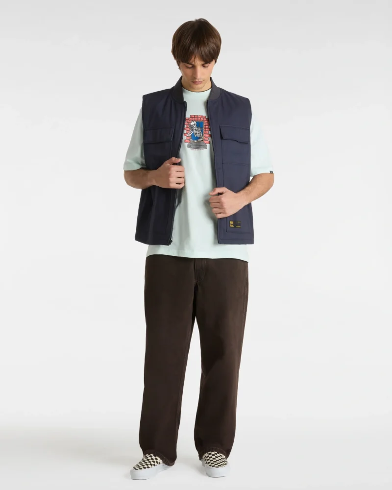 VANS - טי שירט Skull Window – V00NHURNE – hint-of-mint – 4