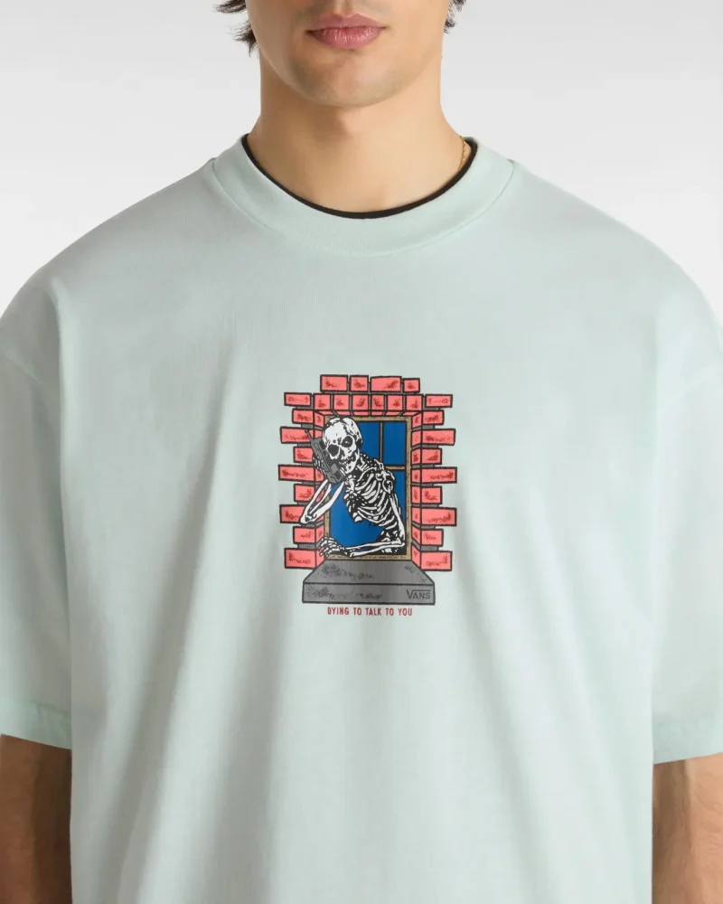 VANS - טי שירט Skull Window – V00NHURNE – hint-of-mint – 5