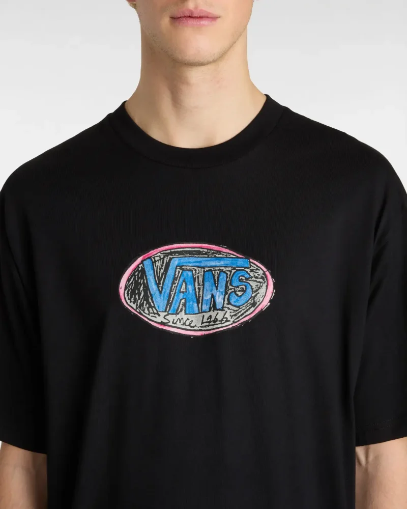 VANS - טי שירט Scribblex – V00NHWBLK – black – 5