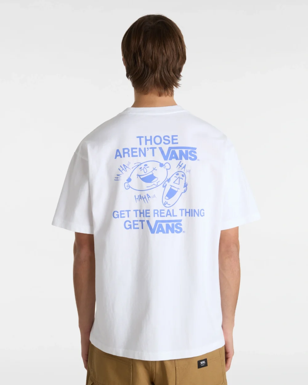 VANS - טי שירט Chuckling Duo Loose – V00NU0WHT – white – 3