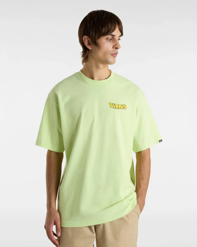 VANS - טי שירט Skull La Shaka – V00NWGCLH – shadow-lime – 2