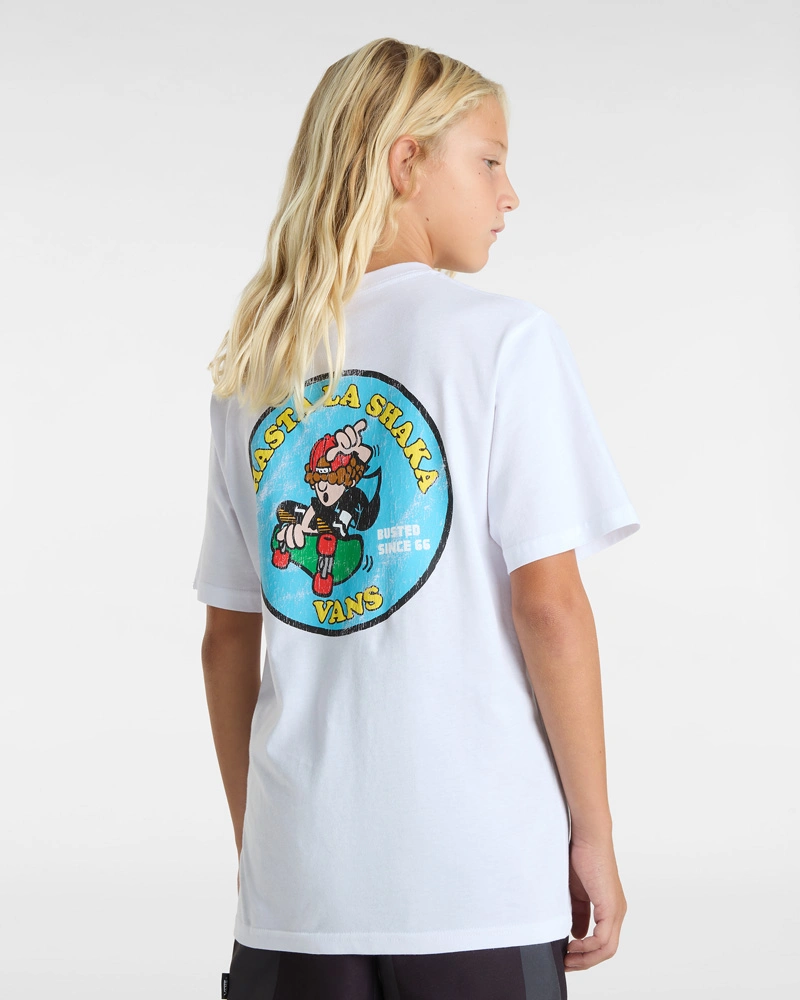 VANS - טי שירט נוער B Hasta La Shaka – V00NWQWHT – white – 3