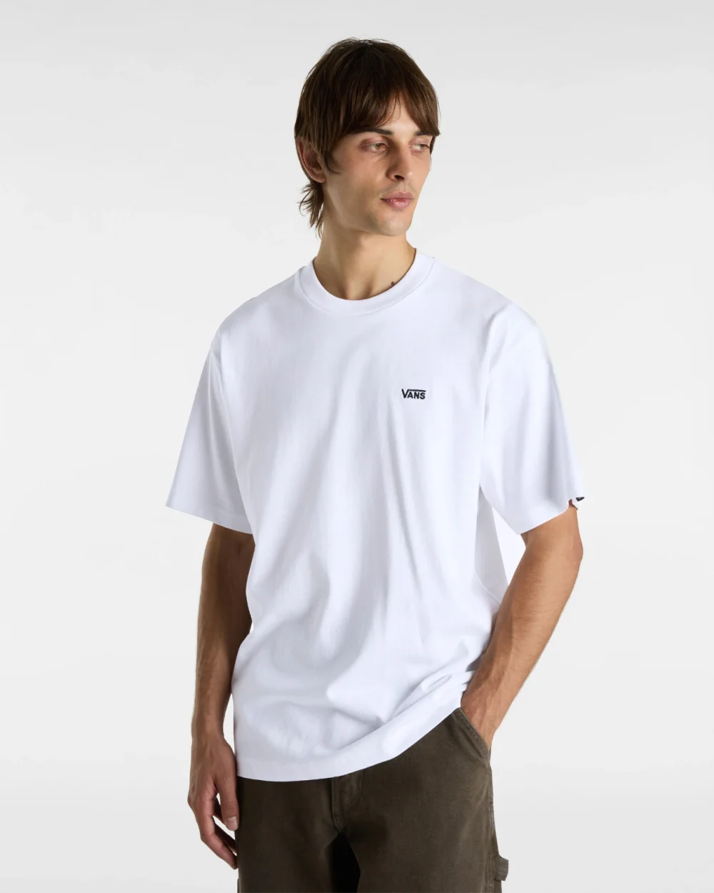 VANS - טי שירט Left Chest II Loose – V00P1PWHT – white – 2