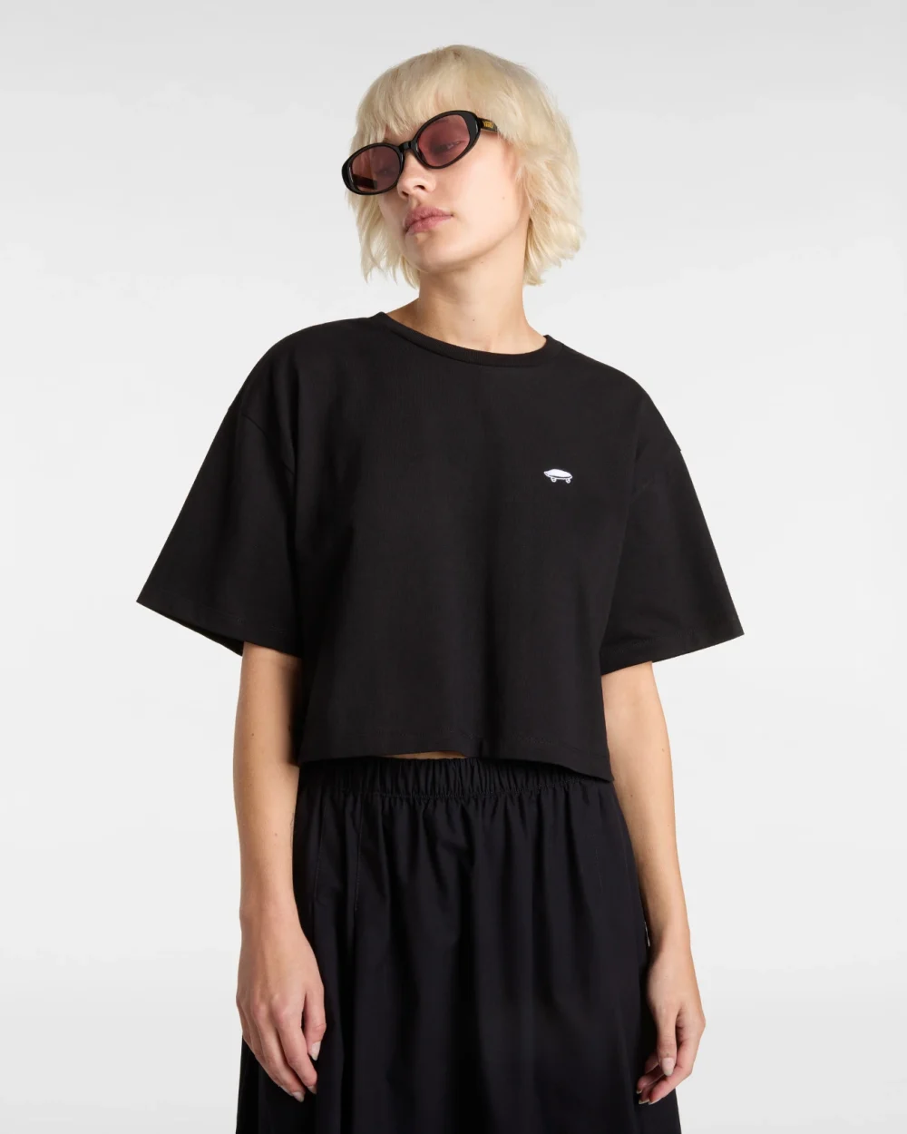 VANS - טי שירט Salton Crop – V00P5QBLK – black – 2
