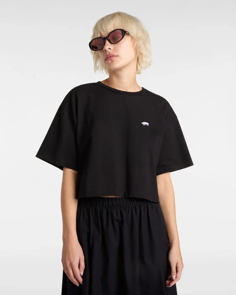 VANS - טי שירט Salton Crop – V00P5QBLK – black – 2