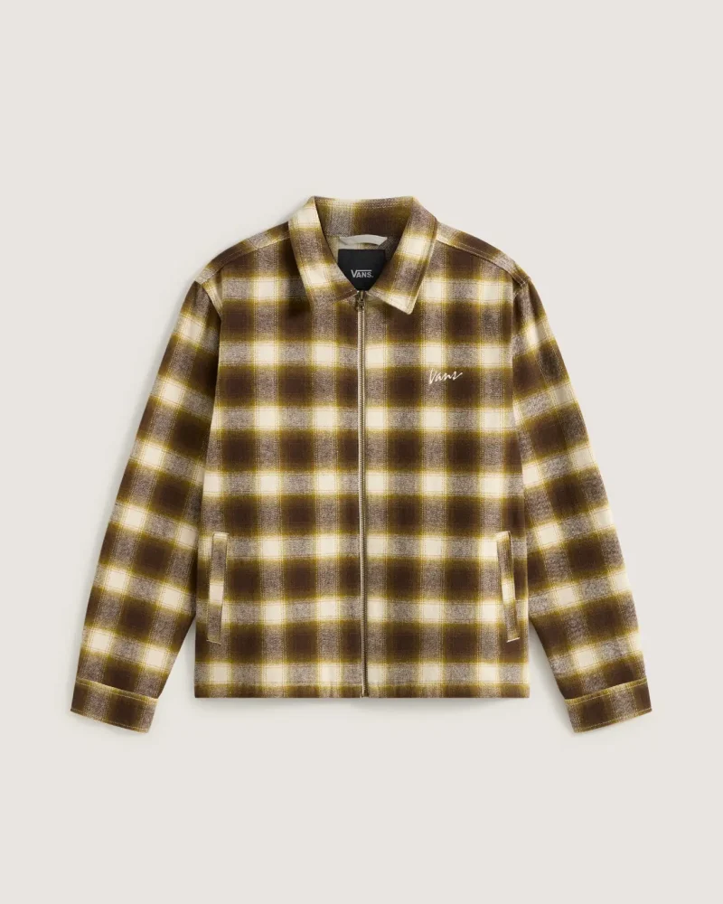 VANS - ג'קט Crestmont Plaid shirt jacket – V00P7U2N1 – oatmeal – 1