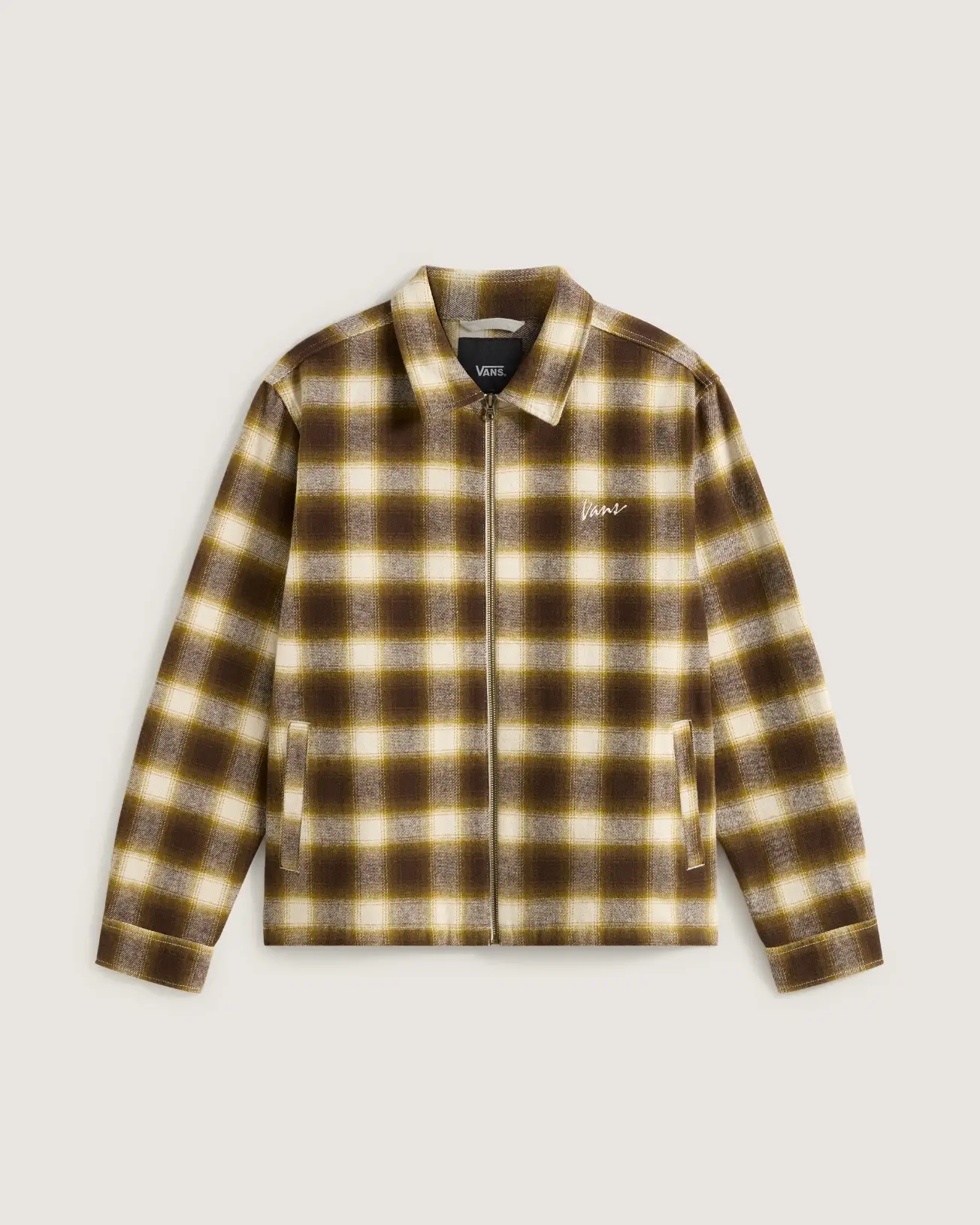 VANS - ג'קט Crestmont Plaid shirt jacket – V00P7U2N1 – oatmeal – 1