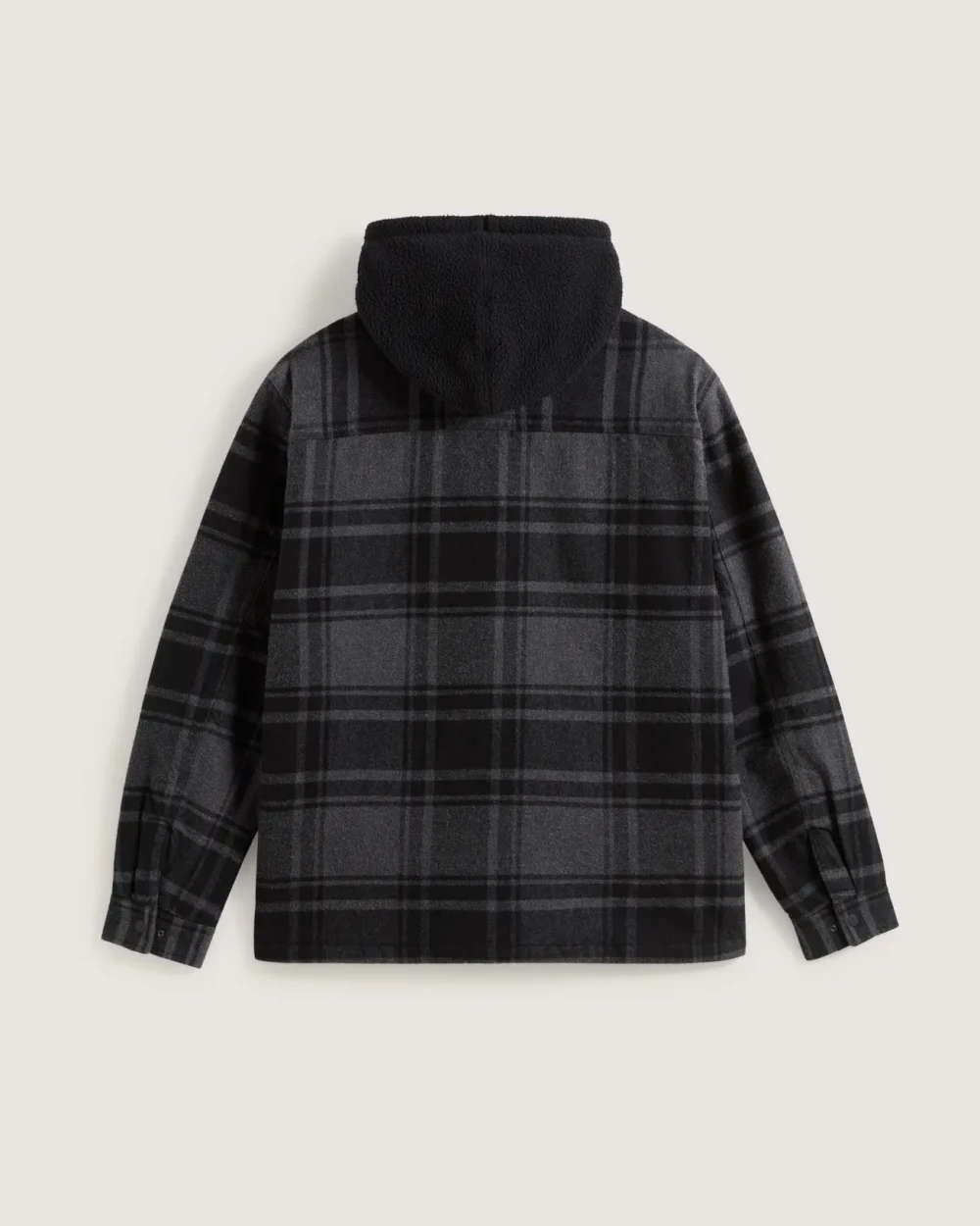 VANS - ג'קט Piedmont Hooded Plaid Shirt Jacket – V00P7VQFY – black-asphalt-heather – 1