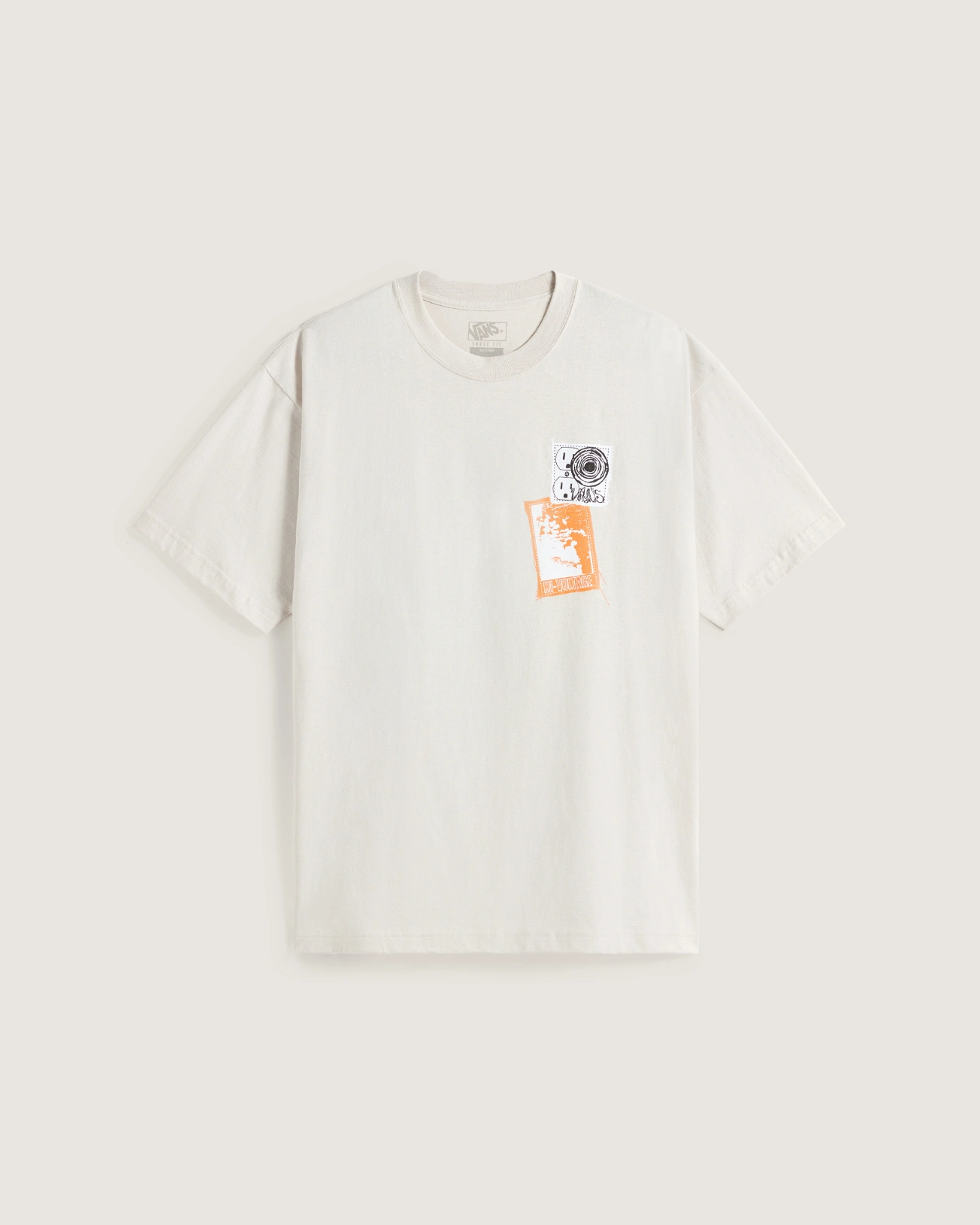 VANS - טי שירט Punk Patch – V00PB9EN9 – taupe-mist – 1