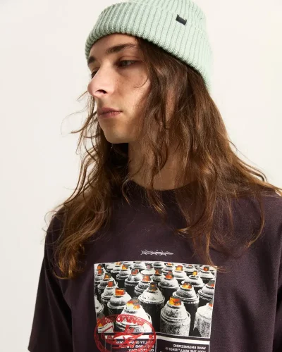 VANS - טי שירט Style Tips – V00PCXEMS – dark-port – 4