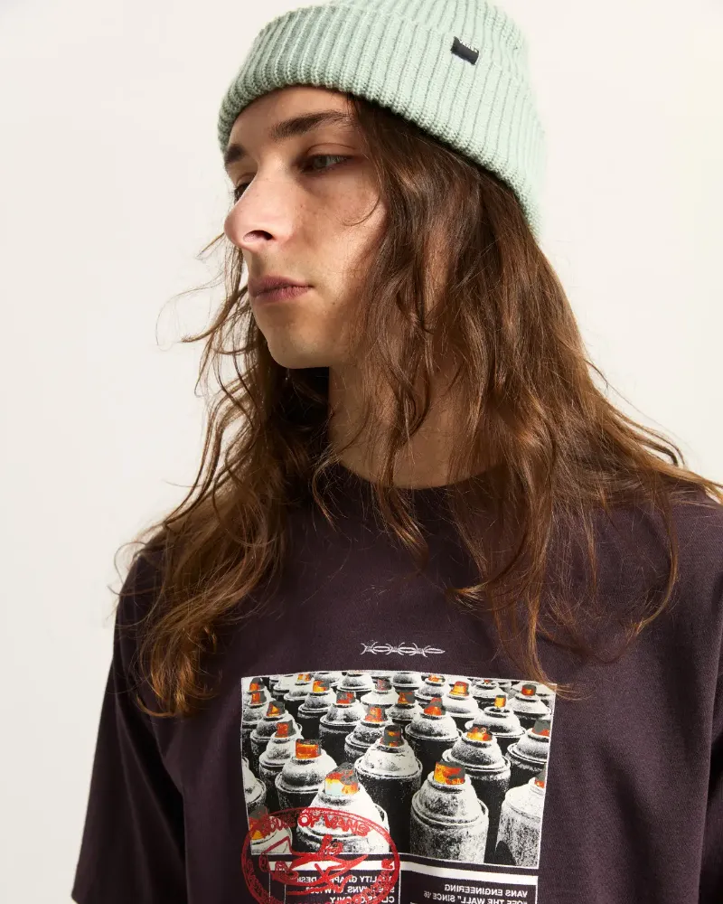 VANS - טי שירט Style Tips – V00PCXEMS – dark-port – 4