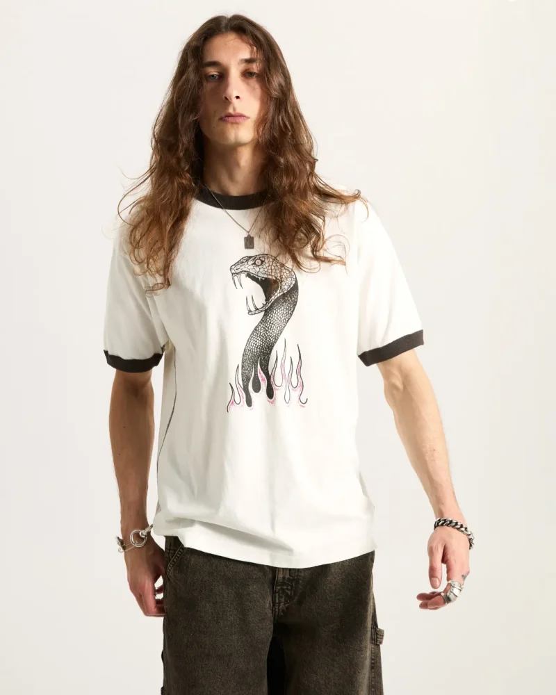 VANS - טי שירט Skate Mike G Snake – V00PNEFS8 – marshmallow – 1