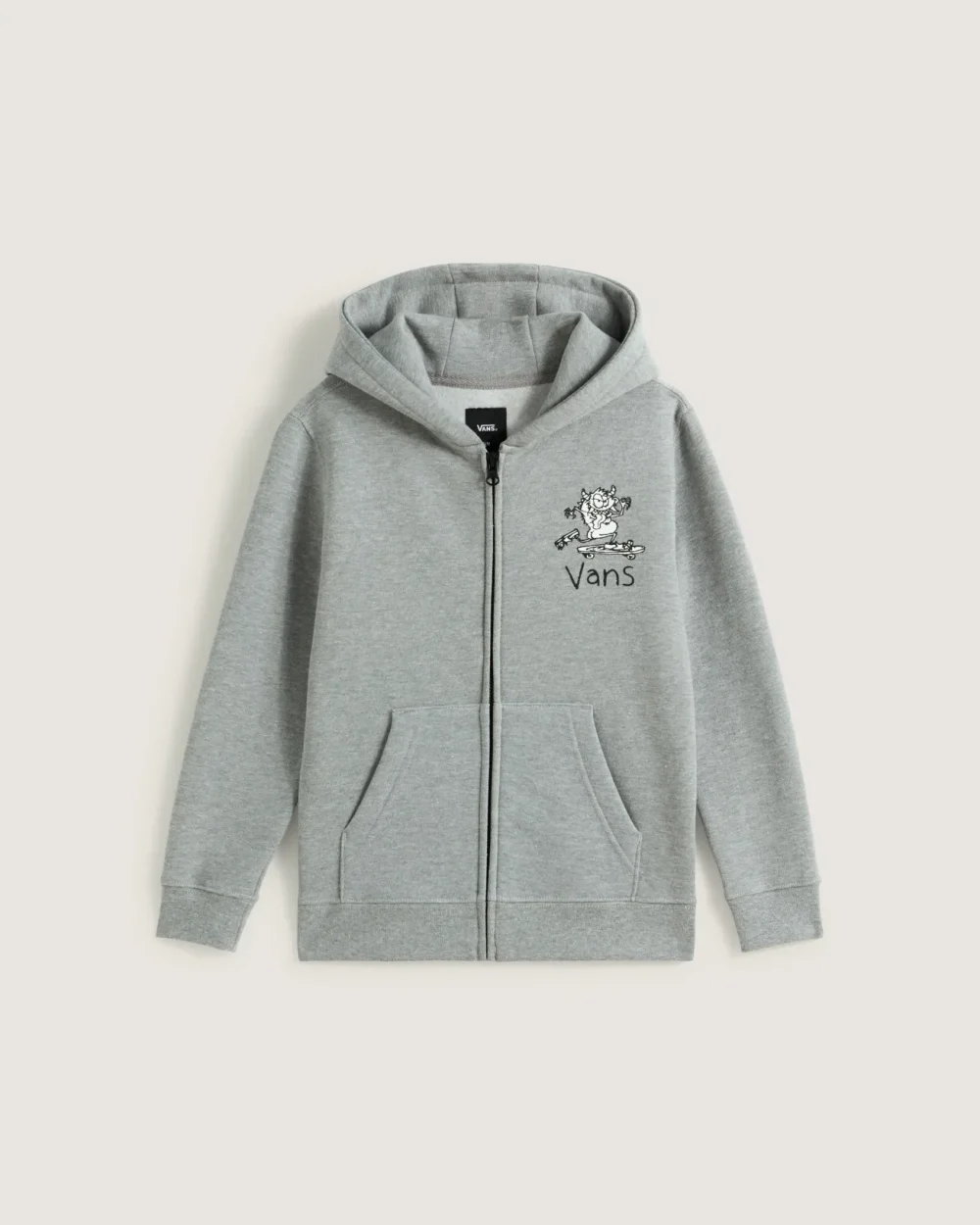 VANS - קפוצ'ון ילדים Sk8 Full Zip – V00PYU02F – cement-heather – 1