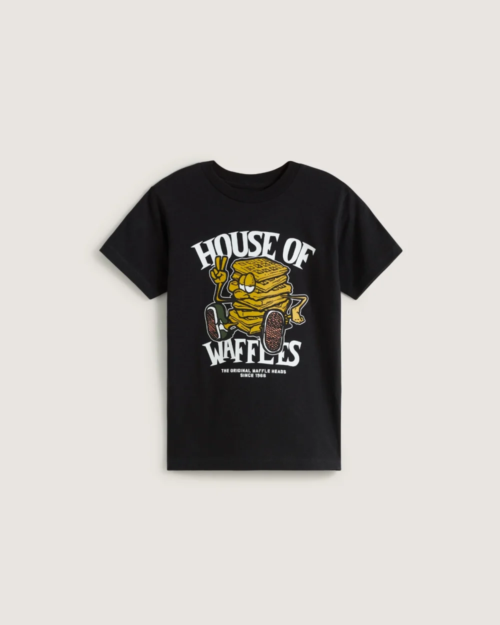 VANS - טי שירט ילדים Waffle House – V00Q00BLK – black – 1
