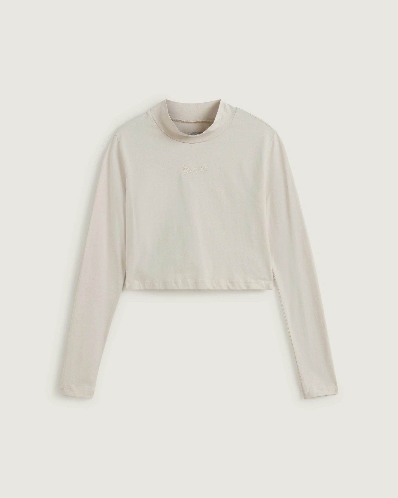 VANS - טי שירט ארוכה Script Mini Mock – V00R742N1 – oatmeal – 1