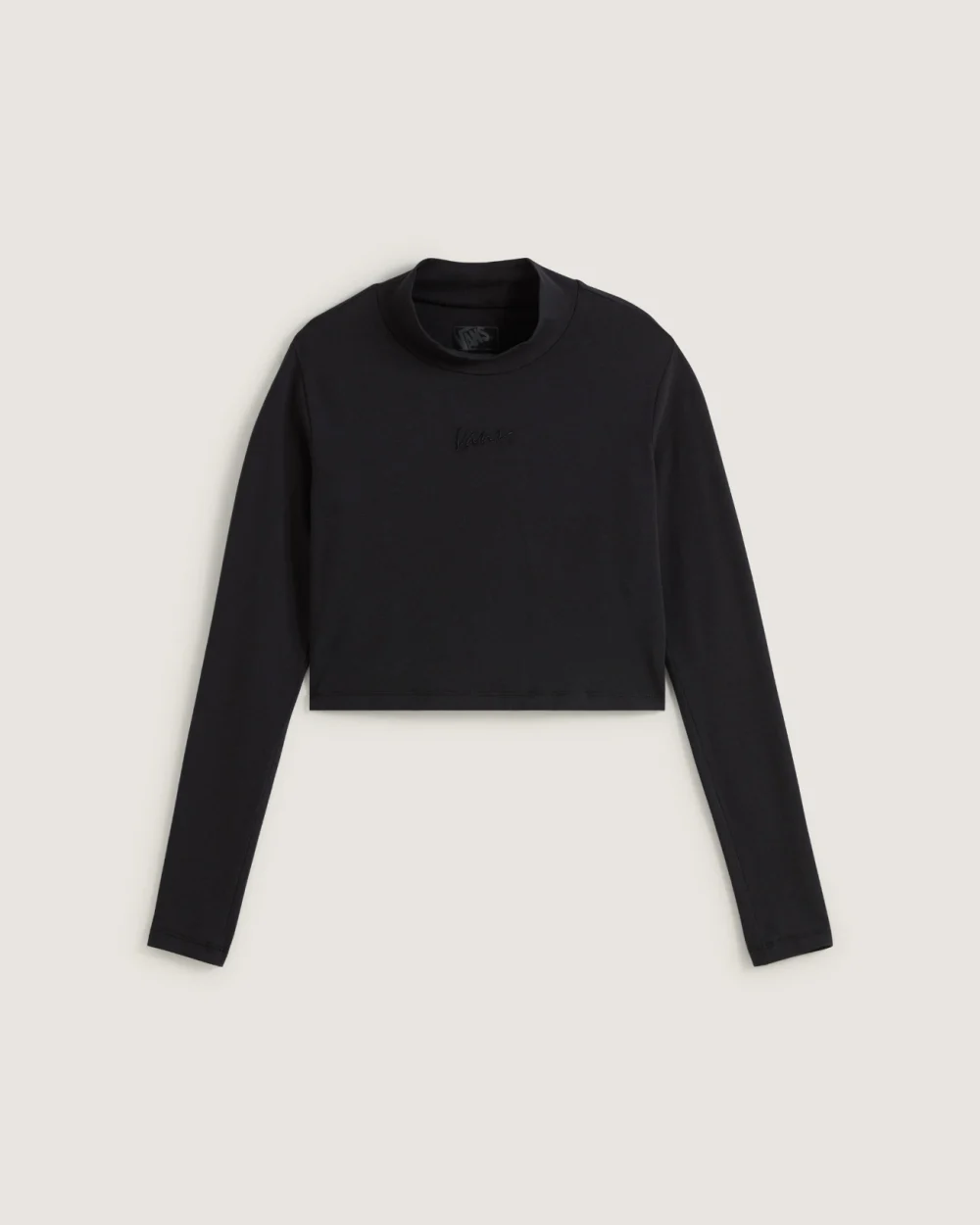 VANS - טי שירט ארוכה Script Mini Mock – V00R74BLK – black – 1