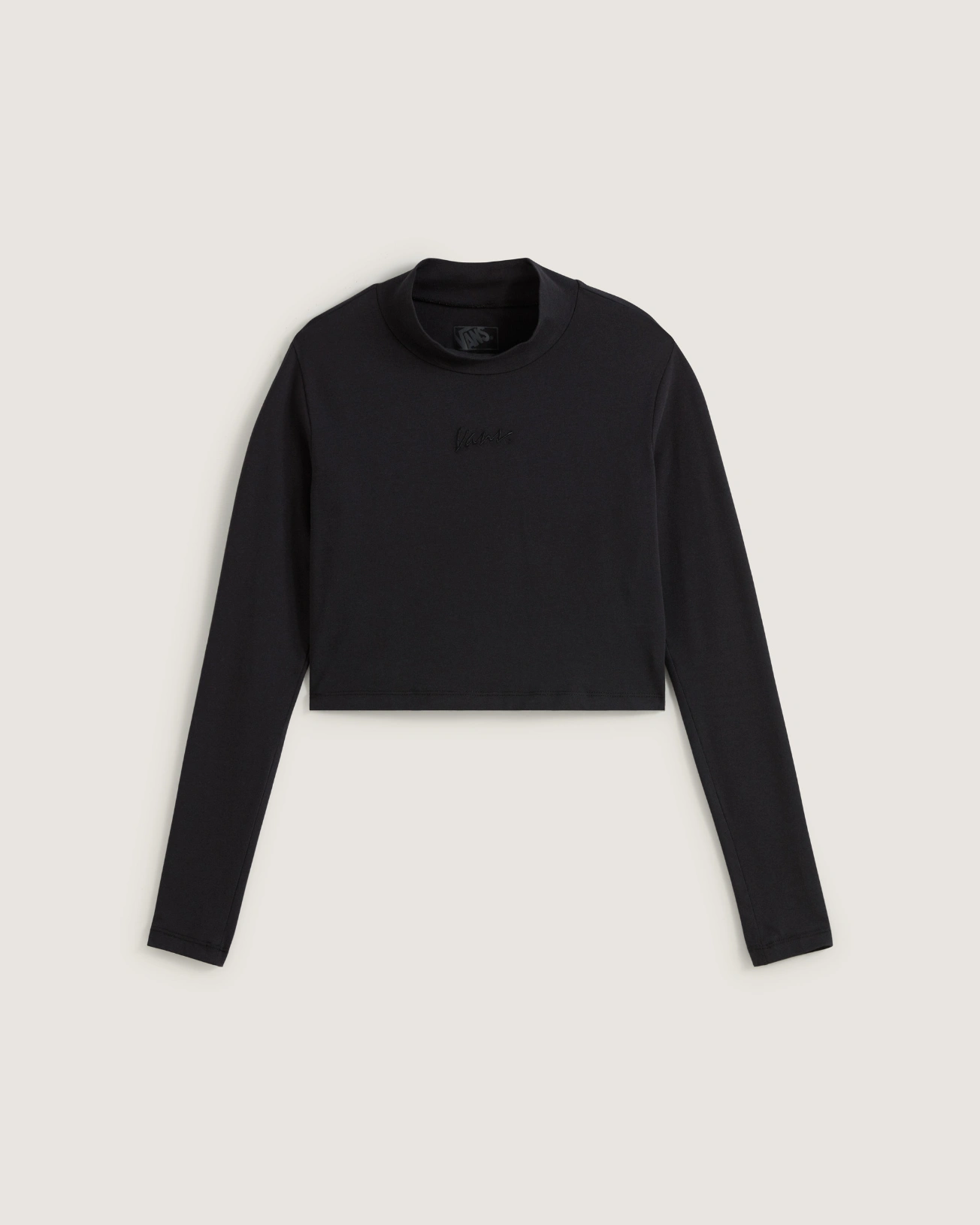 VANS - טי שירט ארוכה Script Mini Mock – V00R74BLK – black – 1