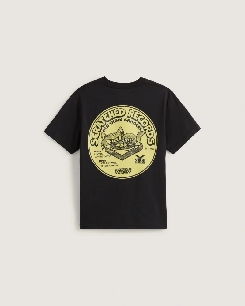 VANS - טי שירט נוער By Scratched Records – V00RCGBLK – black – 1