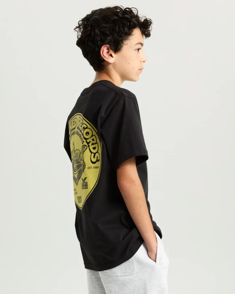 VANS - טי שירט נוער By Scratched Records – V00RCGBLK – black – 4