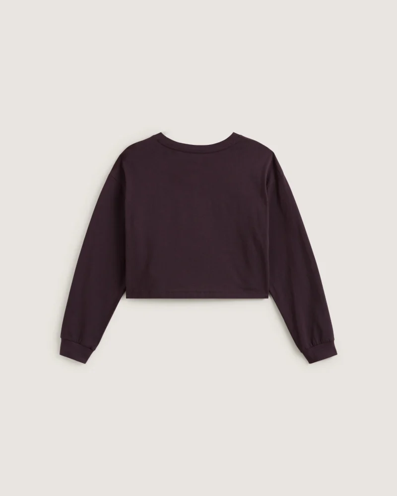 VANS - טי שירט ארוכה Lil Bear Relax Crop – V00REGEMS – dark-port – 1