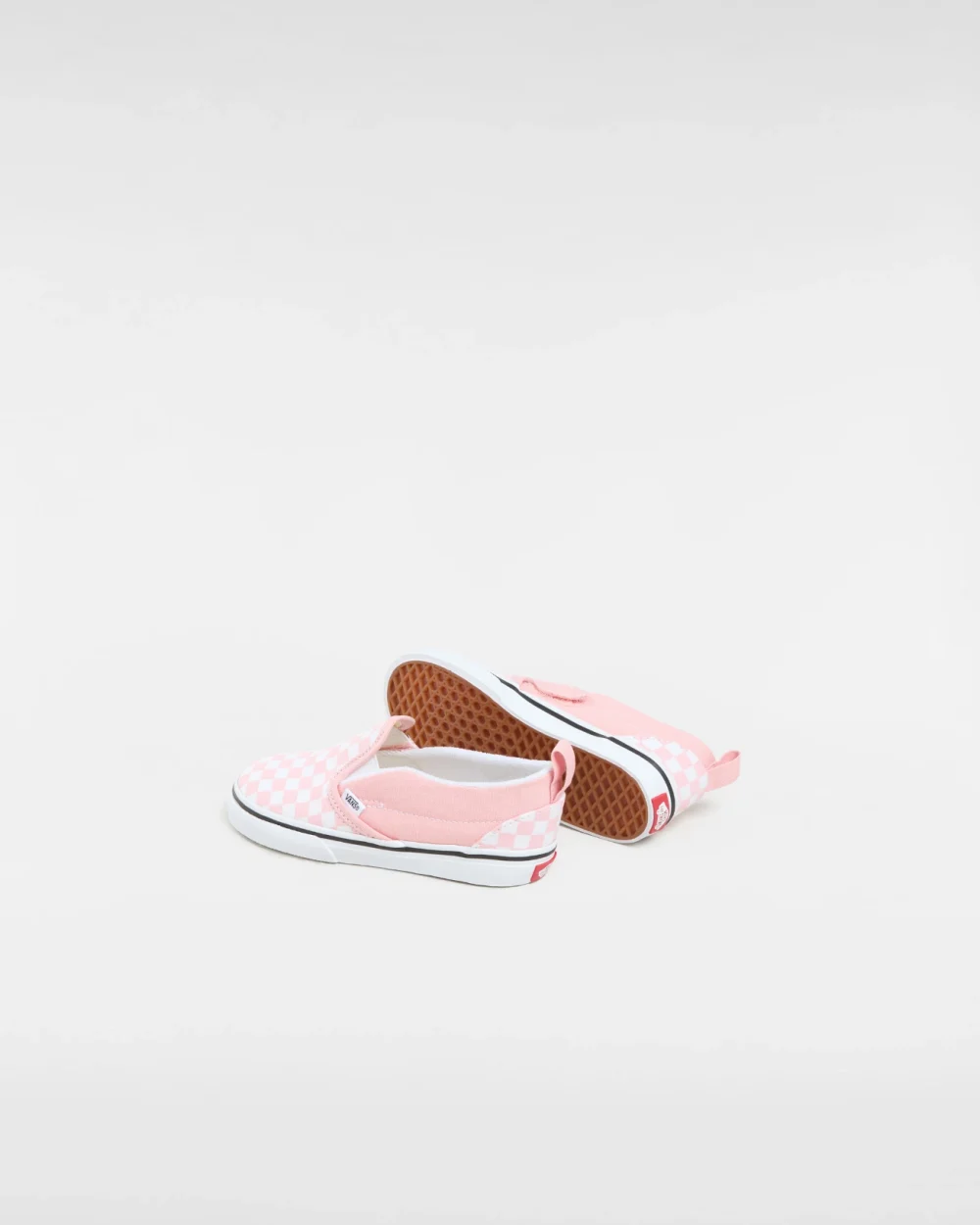 VANS - נעלי תינוקות Checkerboard Slip-On V – V00UBS99H – checkerboard-powder-pink-true-white – 2