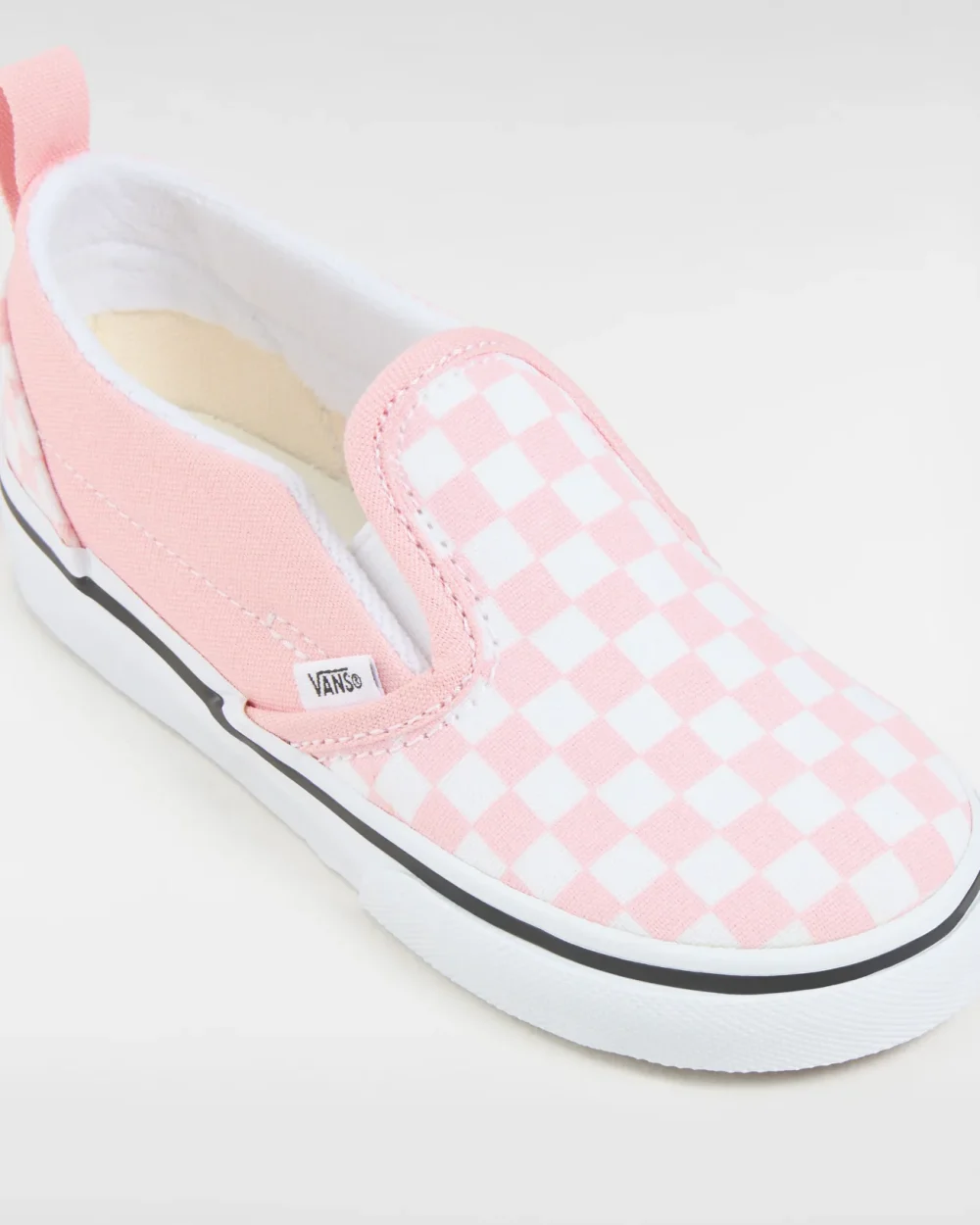 VANS - נעלי תינוקות Checkerboard Slip-On V – V00UBS99H – checkerboard-powder-pink-true-white – 3