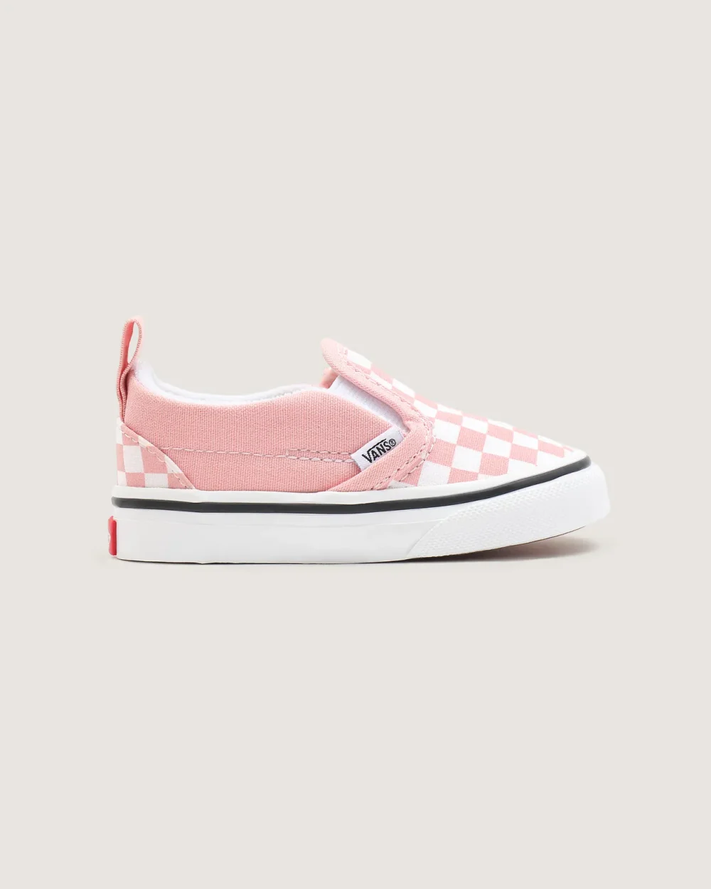 VANS - נעלי תינוקות Checkerboard Slip-On V – V00UBS99H – checkerboard-powder-pink-true-white – 4