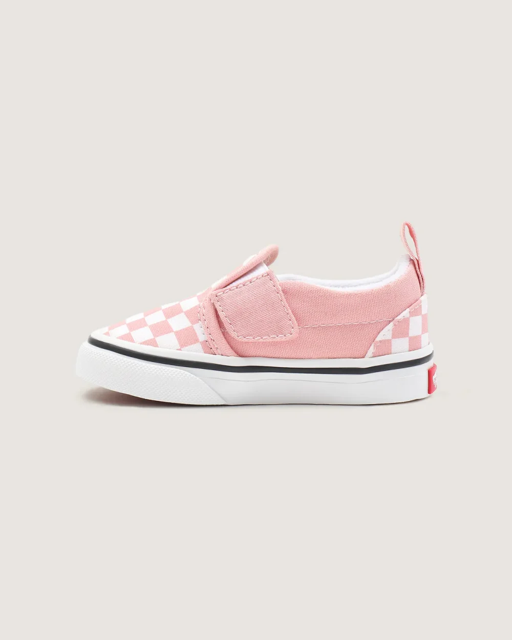 VANS - נעלי תינוקות Checkerboard Slip-On V – V00UBS99H – checkerboard-powder-pink-true-white – 1