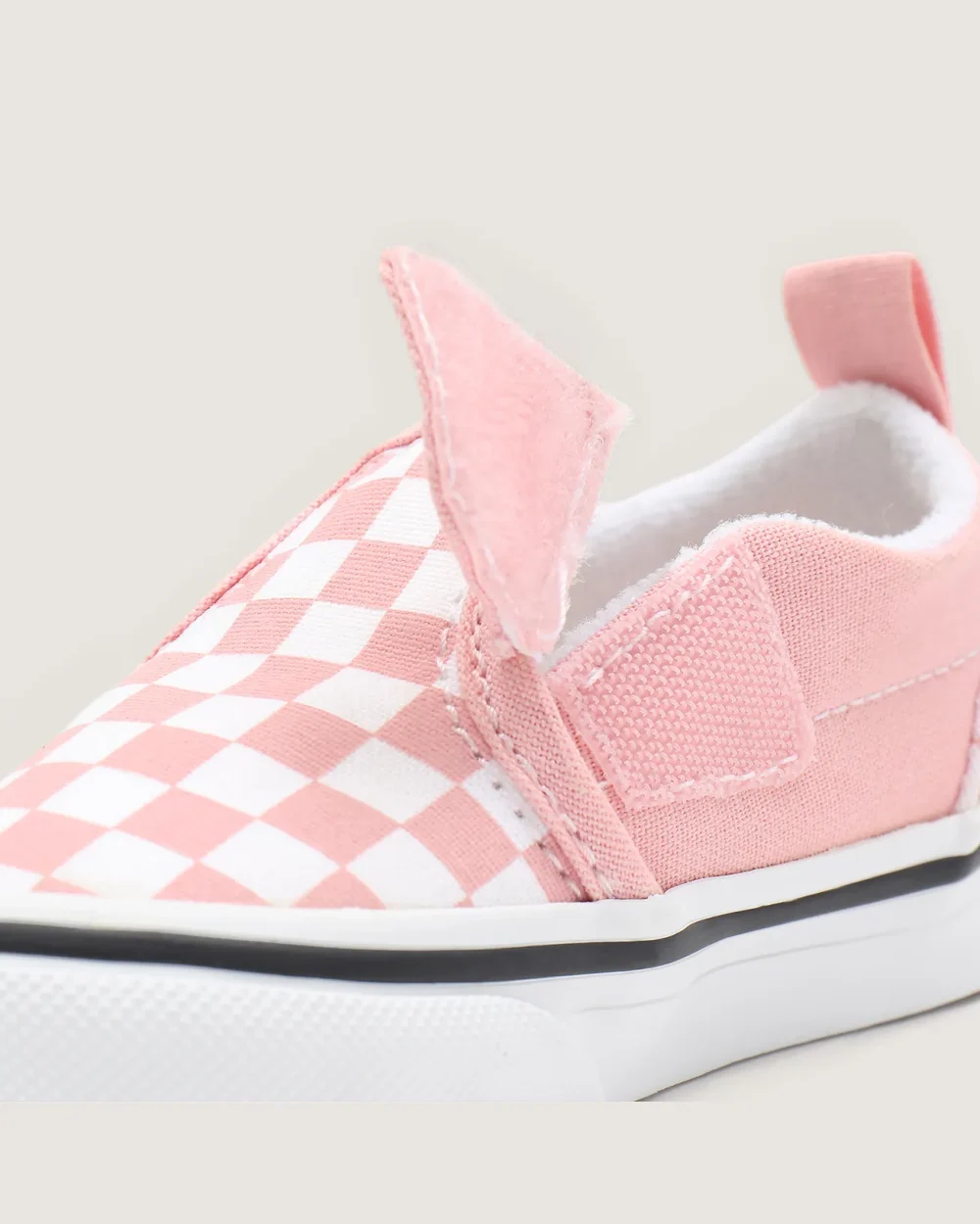 VANS - נעלי תינוקות Checkerboard Slip-On V – V00UBS99H – checkerboard-powder-pink-true-white – 8