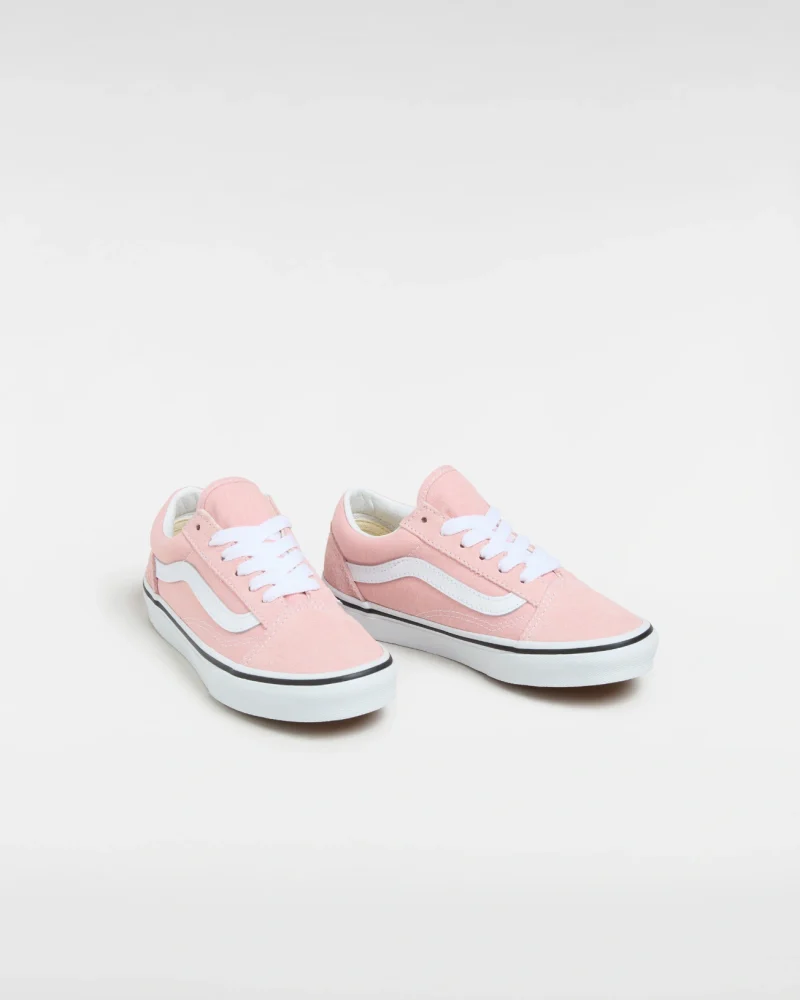 VANS - סניקרס ילדים Old Skool – V00W9T9AL – powder-pink-true-white – 1