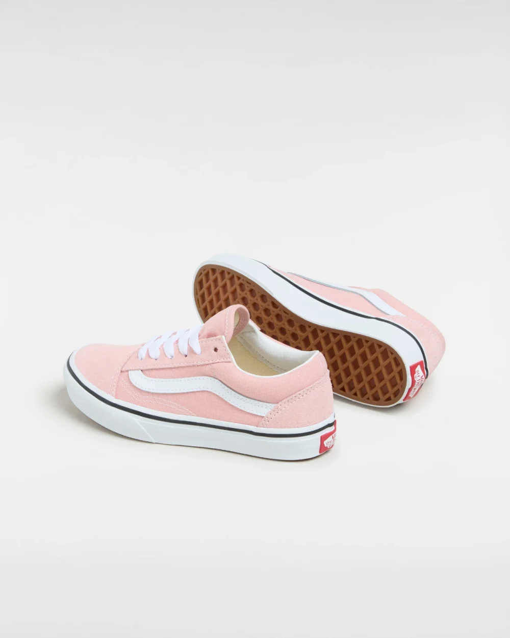 VANS - סניקרס ילדים Old Skool – V00W9T9AL – powder-pink-true-white – 2