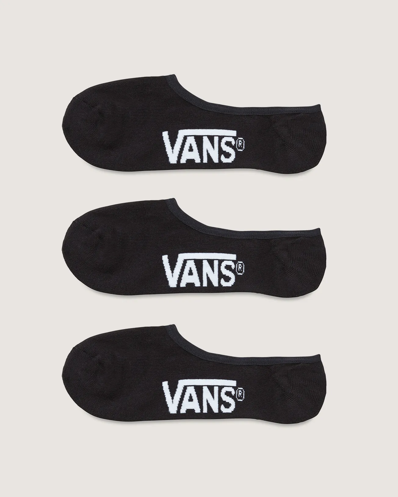 VANS - מארז 3 גרביים Classic Super No Show – VXS9BLK – black – 1